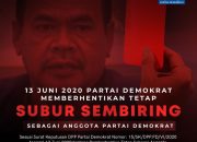 Demokrat Resmi Pecat Subur Sembiring