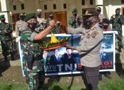 HUT TNI: Kapolres Tolikara Arak Tumpen ke Koramil