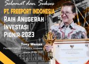 Freeport  Terima Anugerah Investasi Pionir 2023