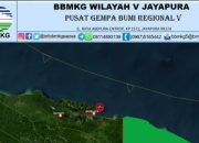Gempa Magnitudo 4.2 Guncang  Kota Jayapura