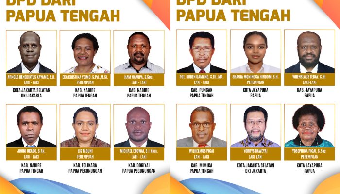 Ada Nama Wilhemus Pigai dan Yorrys Raweyai, Calon DPD Papua Tengah