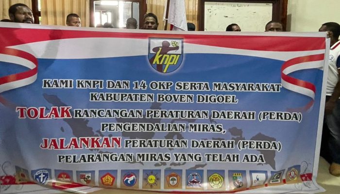 KNPI Boven Digoel Tolak Raperda Miras
