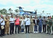 Pesawat ATR Mendarat Perdana di Bandara Kepi