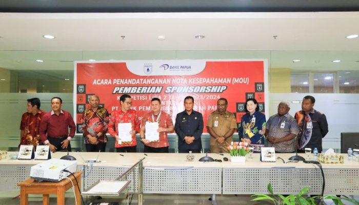 Bank Papua dan Persipura Teken MoU Sponsorship Liga 2 Indonesia