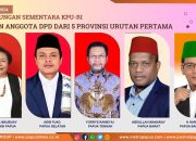 Hasil Suara DPD 5 Provinsi di Tanah Papua, Teratas, Regina Muabuy, Adib Fuad, Yorrys Raweyai, Abdulah Manaray,S.T dan  H Hartono