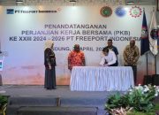 Freeport dan Serikat Pekerja Tandantangani PKB, Menaker Freeport Contoh Baik Bagi Perusahaan Lain