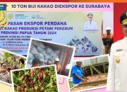 10 Ton Biji Kakao asal Kabupaten Jayapura Diekspor ke Surabaya