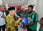 Wapres Sapa Pemain Futsal Papua Pegunungan