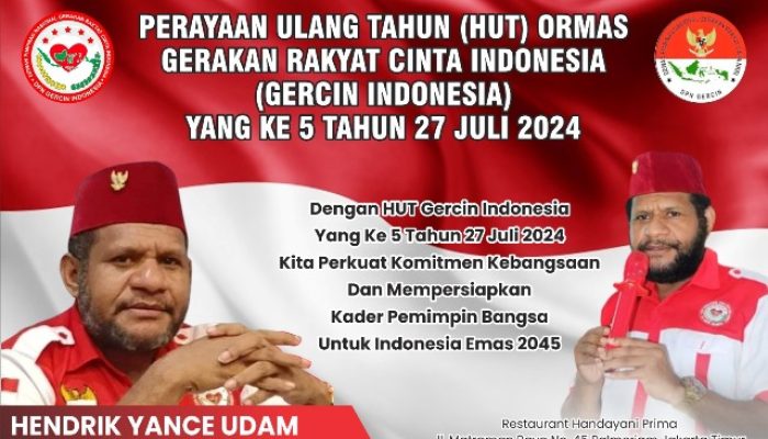 Dirgahayu Gercin ke Lima