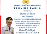 Mendagri Lantik Pj. Gubernur Papua dan Papua Selatan