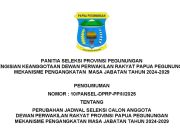 Pengumuman Panitia Seleksi Anggota DPR Provinsi Papua Pegunungan