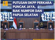 Putusan DKPP untuk KPU-Bawaslu Puncak Jaya, Biak Numfor dan Papua Selatan