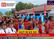 Karnaval Tingkat SMP di Biak Meriah