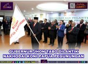 Gubernur Jhon Tabo Dilantik Nahkodai KONI Papua Pegunungan