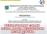 Pemprov Papua Pegunungan Buka Pendaftaran Seleksi Calon Sekda