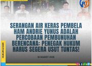 Prabowo Didesak Perintahkan Aparat Tangkap dan Proses Hukum Pelaku Teror Wakil KontraS