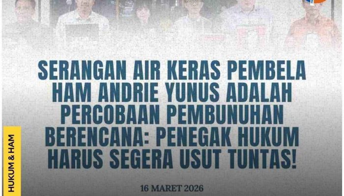 Prabowo Didesak Perintahkan Aparat Tangkap dan Proses Hukum Pelaku Teror Wakil KontraS