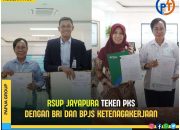 RSUP Jayapura Teken PKS dengan BRI dan BPJS Ketenagakerjaan