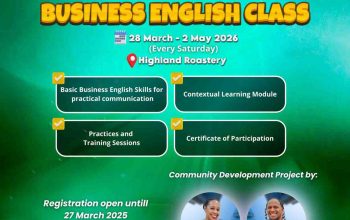 Sagu Foundation Buka Business English Class, Gratis Ayo Daftar