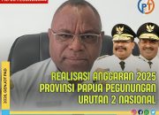 Realisasi Anggaran 2025 Tepat Waktu, Papua Pegunungan Naik Peringkat ke Posisi Kedua Nasional