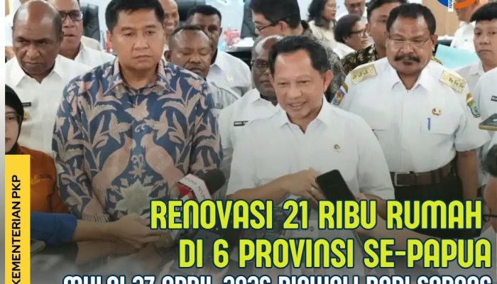 21 Ribu Rumah di 6 Provinsi Papua akan Direnovasi