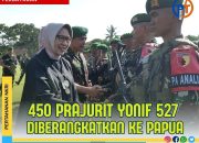 450 Prajurit Yonif 527 Lumajang Diberangkatkan ke Papua