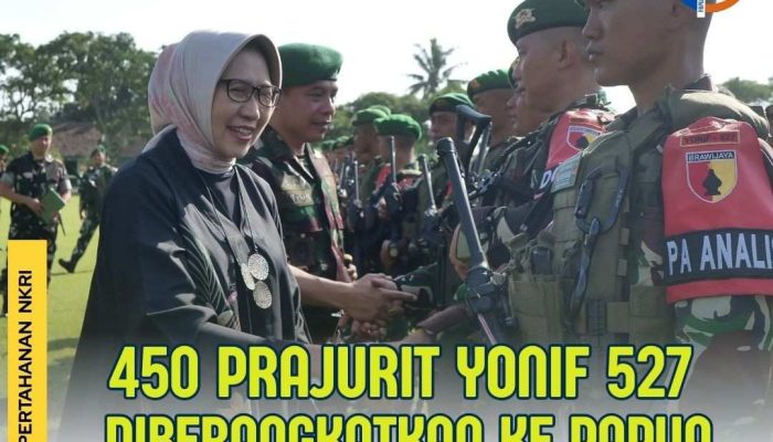 450 Prajurit Yonif 527 Lumajang Diberangkatkan ke Papua