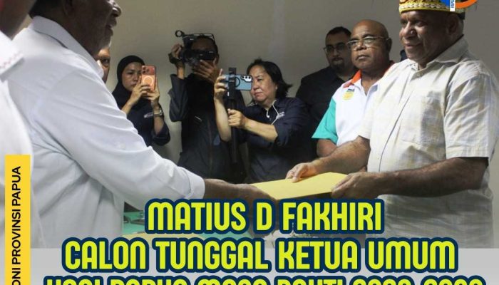 Matius D Fakhiri Calon Tunggal Ketua Umum KONI Papua Masa Bakti 2026-2030