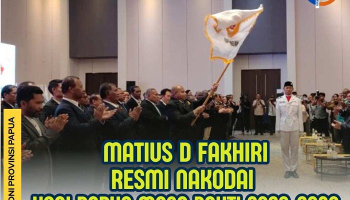 Matius D Fakhiri Resmi Nakhodai KONI Papua Masa Bakti 2026-2030