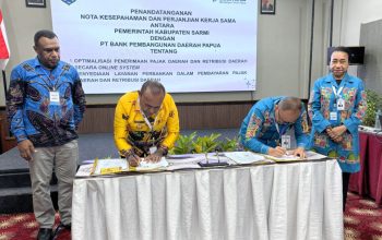 Bank Papua Dan Pemkab Sarmi Perkuat Digitalisasi Pajak Daerah