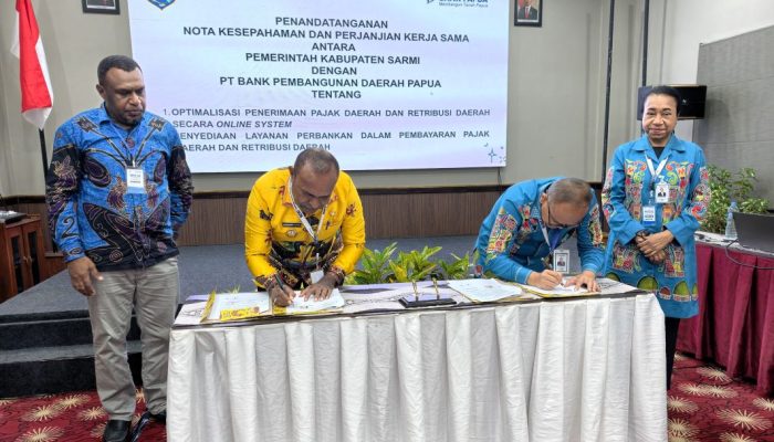 Bank Papua Dan Pemkab Sarmi Perkuat Digitalisasi Pajak Daerah