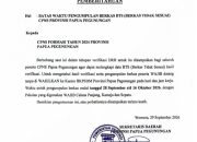 INFO PENTING : Pemprov Papua Pegunungan Umumkan Batas Waktu Pengumpulan Berkas CPNS Formasi Tahun 2024