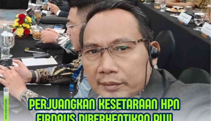 Perjuangkan Kesetaraan dan Keadilan Bagi Masyarakat Pers, Firdaus Diberhentikan Sebagai Anggota PWI